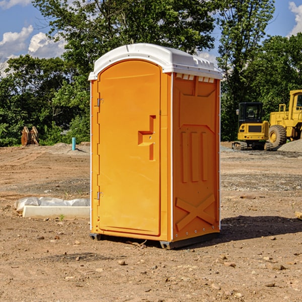 can i customize the exterior of the portable restrooms with my event logo or branding in Fairland Indiana